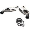 QTP 2016-2024 Chevrolet Camaro SS QTP Screamer Axle Back Dual Tip Bumper Black Tips