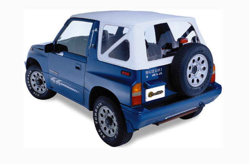 Bestop 89-94 Tracker/Sidekick Replace A-Top (White Denim Clear Windows No Door Skins Included)