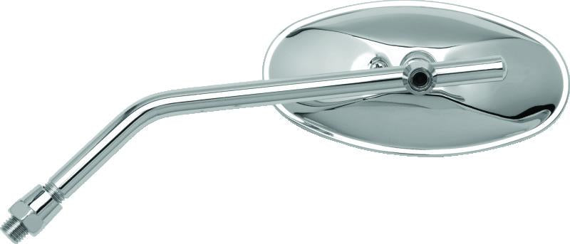 BikeMaster Adjustable Oval Mirror 10mm - Each -Chrome