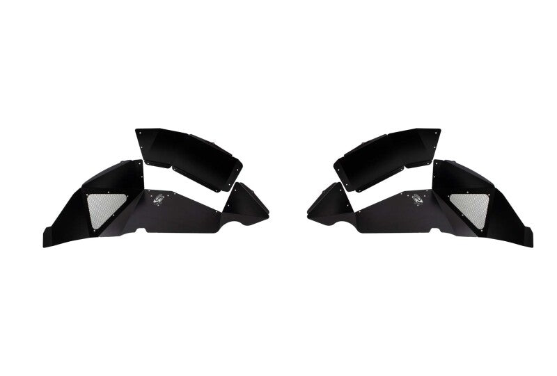 Fishbone Offroad 2018+ Jeep Wrangler JL Rear Pair Aluminum - Black Powdercoat Inner Fenders