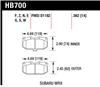 Hawk 06-07 Subaru WRX Blue 9012 Front Race Pads