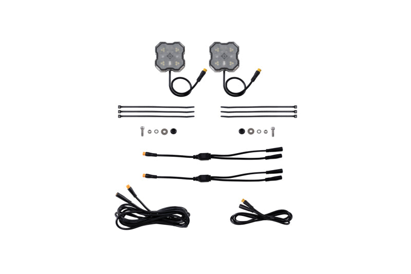 Diode Dynamics Rock Light - Red/White - M8 Add-On 2-Pack