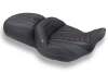 Mustang 23-26 Harley CVO Road Glide, Street Glide, Deluxe ST 1PC 2Up Blk w/ Dark Cherry Thread