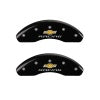 MGP Front set 2 Caliper Covers Engraved Front Chevy racing Black finish silver ch