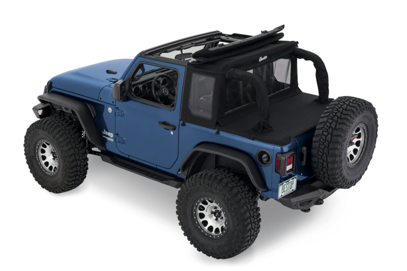 Bestop 18-23 Jeep Wrangler JL 2-Door Halftop Soft Top (Premium Black Twill)