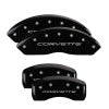 MGP 4 Caliper Covers Engraved Front & Rear C5/Corvette Black finish silver ch