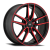 Konig Myth 18x8 5x108 ET43 Gloss Black w/ Red Tinted Clearcoat