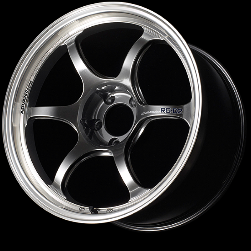 Advan RG-D2 17x7.5 / +30 Offset / 4x98 / 58mm Bore / Machining and Racing Hyper Black