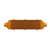 Mishimoto Universal Gold Z Line Intercooler Overall Size: 28x8x3 Core Size: 21x6x2.5 Inlet / Outlet