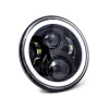 Letric Lighting 7in LED Black Full-Halo Indian