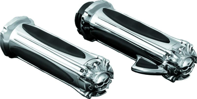 Kuryakyn Zombie Grips With Throttle Boss Dual Cable Chrome