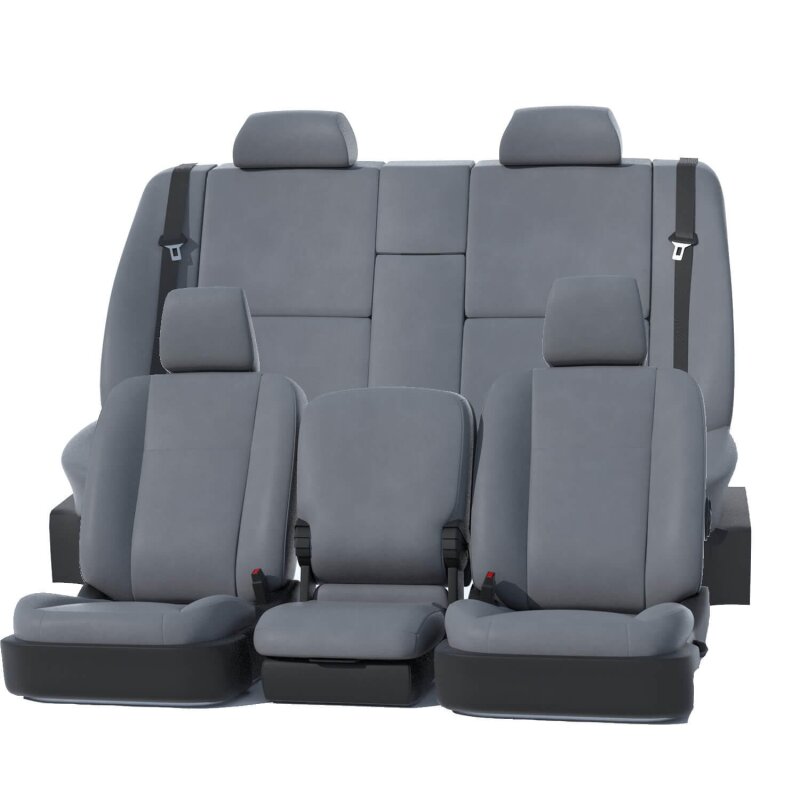 Covercraft 23-26 Ford F250-F550 SD Leatherette PrecisionFit Custom 2nd Row Seat Covers - Med Grey