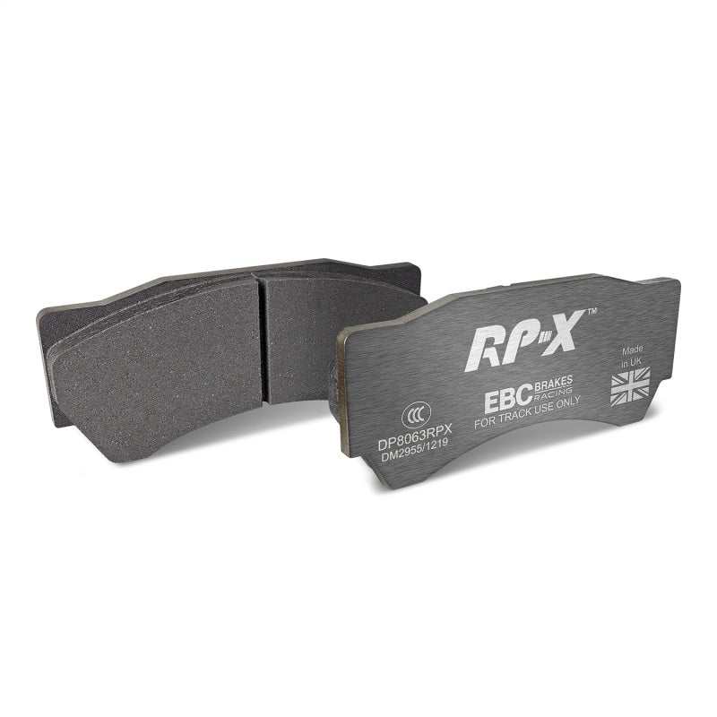 EBC Racing 04-05 Mitsubishi Lancer Evo 8 2.0L Turbo (FQ400 w/Alcon Caliper) RP-X Front Brake Pads