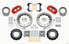 Wilwood Narrow Superlite 4R Front Hat Kit 12.88in Drill Red 76-77 Ford Bronco Dana 44 w/Lines
