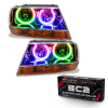 Oracle 99-04 Jeep Grand Cherokee SMD HL - Black - ColorSHIFT w/ BC1 Controller