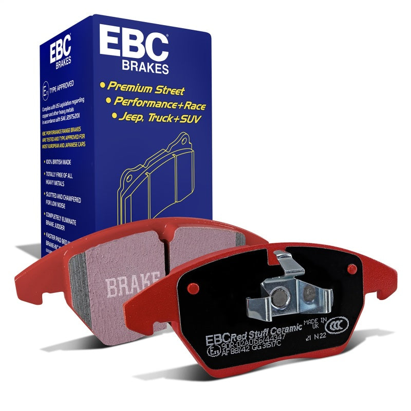EBC 06-13 Audi A3 2.0 Turbo (Girling rear caliper) Redstuff Front Brake Pads