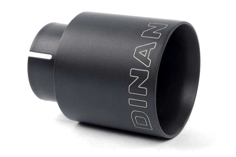 Dinan Double-Walled 4in Clamp-On Exhaust Tip - Black - 4in Outlet / 3in Inlet