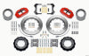 Wilwood Narrow Superlite 4R Front Hat Kit 14.00in Red 76-77 Ford Bronco Dana 44 w/Lines