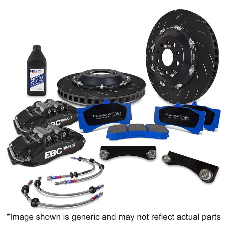 EBC Racing 2019+ BMW M235i (F44) Black 6 Piston Apollo Calipers 355mm Rotors Front Big Brake Kit
