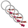 Oracle Ultima GTR LED Waterproof Tail Light Halo Kit - 4 Rings - Red