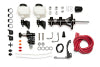 Wilwood Remote Tandem M/C - 1.12in Bore - w/Bracket and Valve (Pushrod) - Black