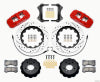 Wilwood AERO6 Front Hat Kit 15.00 Drilled Red 2007-2011 BMW E90 Series w/Lines