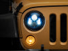 Raxiom 07-18 Jeep Wrangler JK 7-In LED Headlights- Blue Housing- Clear Lens