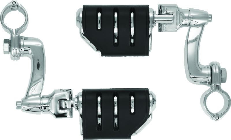 Kuryakyn Longhorn Trident Dually Offset Highway Pegs 1-1/4 in Clamp Chrome