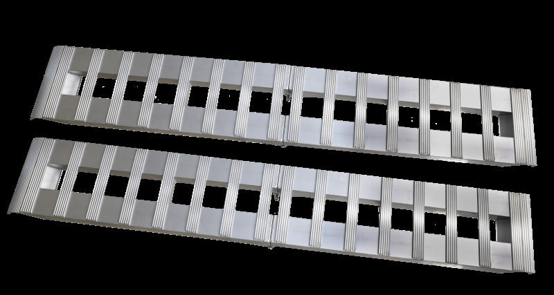 Gen-Y Heavy-Duty 8ft Aluminum Foldable Loading Ramps 15in x 96in 3K Capacity Per Ramp - Pair