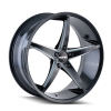 Touren 3270 TR70 17x7.5 / 5x120 BP / 40mm Offset / 74.1mm Hub Gloss Black Milled Wheel