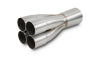 Vibrant 4-1 SS Merge Collectors (1-3/4in Inlet Slipover ID 2-1/2in Merge Outlet OD) Single Unit