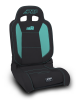 PRP EnduroDaily Reclining Suspension Seat - Black/Teal Vinyl - Passenger