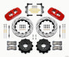 Wilwood AERO4 Rear Kit 14.00 Drilled Red 2007-2011 BMW E90 Series w/Lines