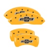 MGP 4 Caliper Covers Engraved F & R 100 Anniversary Yellow Finish Black Char 2019 Chevrolet Colorado