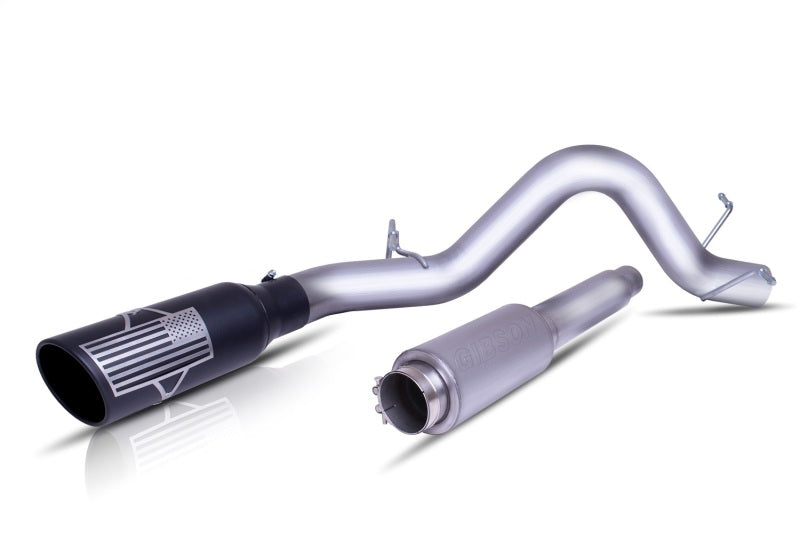 Gibson 20-21 Ford F250/F350 SD EXTND Cab (Long Bed) 7.3L Cat-Back Exhaust - Patriot Flag Series