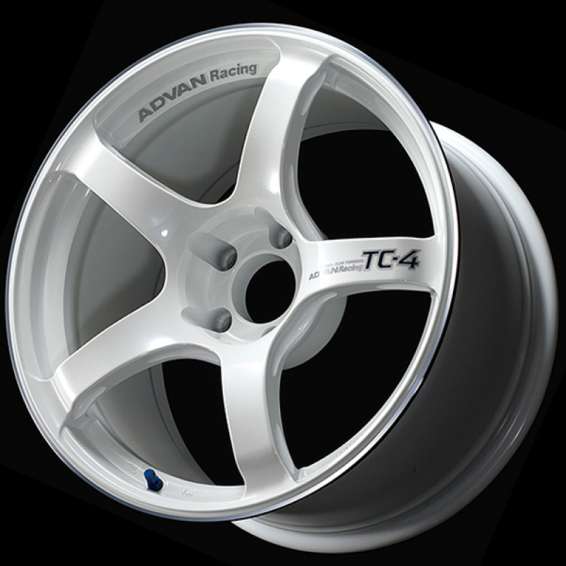Advan TC4 16x6.5 / +37 Offset / 4x100 / 63mm Bore / Racing White Metallic and Ring