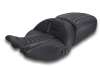 Mustang 23-26 Harley CVO Road Glide, Street Glide, Heated ST Deluxe 1pc 2Up Blk w Blk Thread