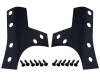 Kentrol 07-18 Jeep Wrangler JK Windshield Support Overlays Pair - Textured Black