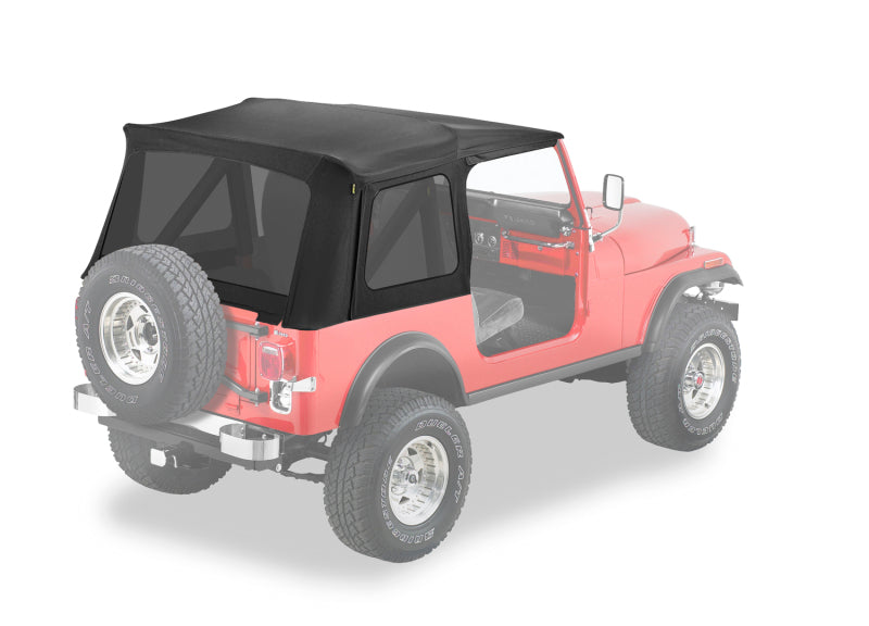Bestop 76-86 Jeep Cj7 / 87-95 Wrangler YJ Supertop Classic Skin (Black Denim Tinted Windows)
