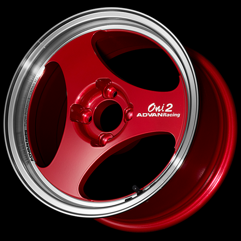 Advan ONI2 15x5.0 / +45 Offset / 4x100 / 63mm Bore / Machining and Racing Candy Red