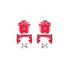 Power Stop 00-06 Audi TT Quattro (w/Non Vented Rotors Only) Rear Red Calipers w/Brackets - Pair