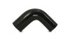 Vibrant 4 Ply Reinforced Silicone 90 degree Transition Elbow - 2.75in I.D. x 3in I.D. (BLACK)