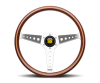 Momo California Wood Steering Wheel 360 mm - Mahogany Wood/Polished Spokes
