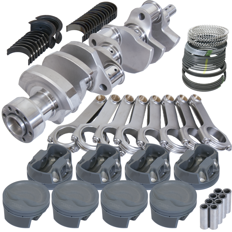 Eagle Chevy 350 1Pc 3.750in Crank 6.000in H-Beam -16cc Inv Dome 4.040in Pistons Balanced Assembly