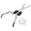 Flowmaster 67-69 GM F-BODY 3.0in. American Thunder Crossmember-Back Exhaust System