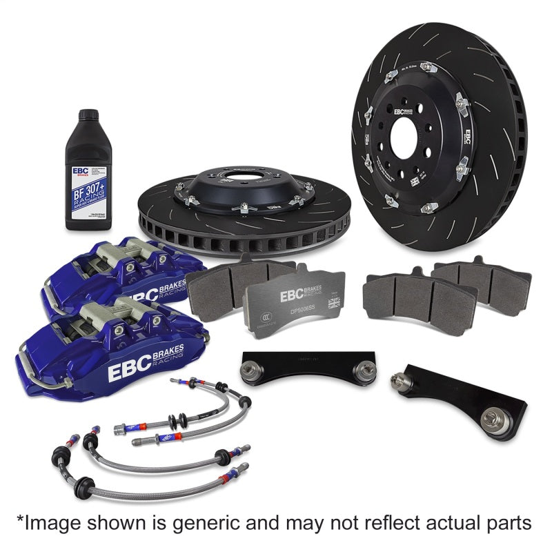 EBC Racing 07-13 BMW M3 (E90/E92/E82) Blue Apollo-6 Calipers 380mm Rotors Front Big Brake Kit