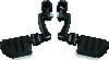 Kuryakyn Longhorn Trident Dually Offset Highway Pegs 1-1/4 in Clamp Black