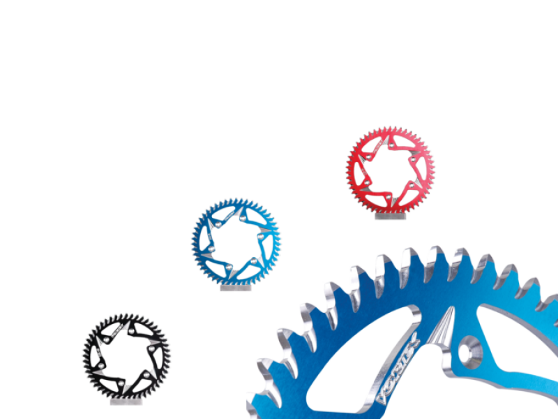 Vortex Racing Aluminum Rear Sprocket 520 54 Tooth- Blue