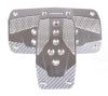 NRG Aluminum Sport Pedal A/T - Gunmetal w/Silver Carbon