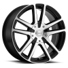 Raceline 145M Encore 16x7in / 5x100/5x114.3 BP / 40mm Offset / 72.62mm Bore - Black & Machined Wheel